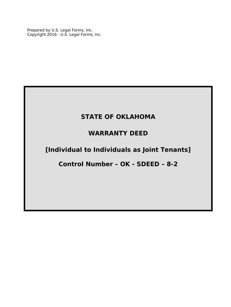 oklahoma warranty deed Preview on Page 1