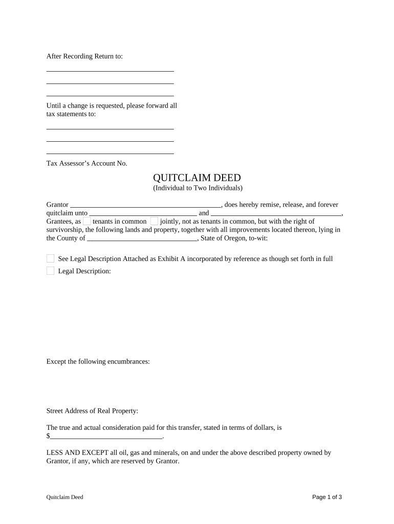 oregon deed Preview on Page 1