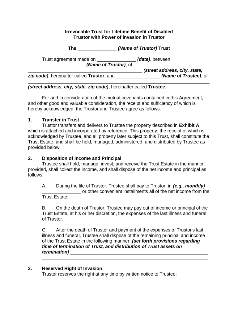 income cap trust oregon form Preview on Page 1