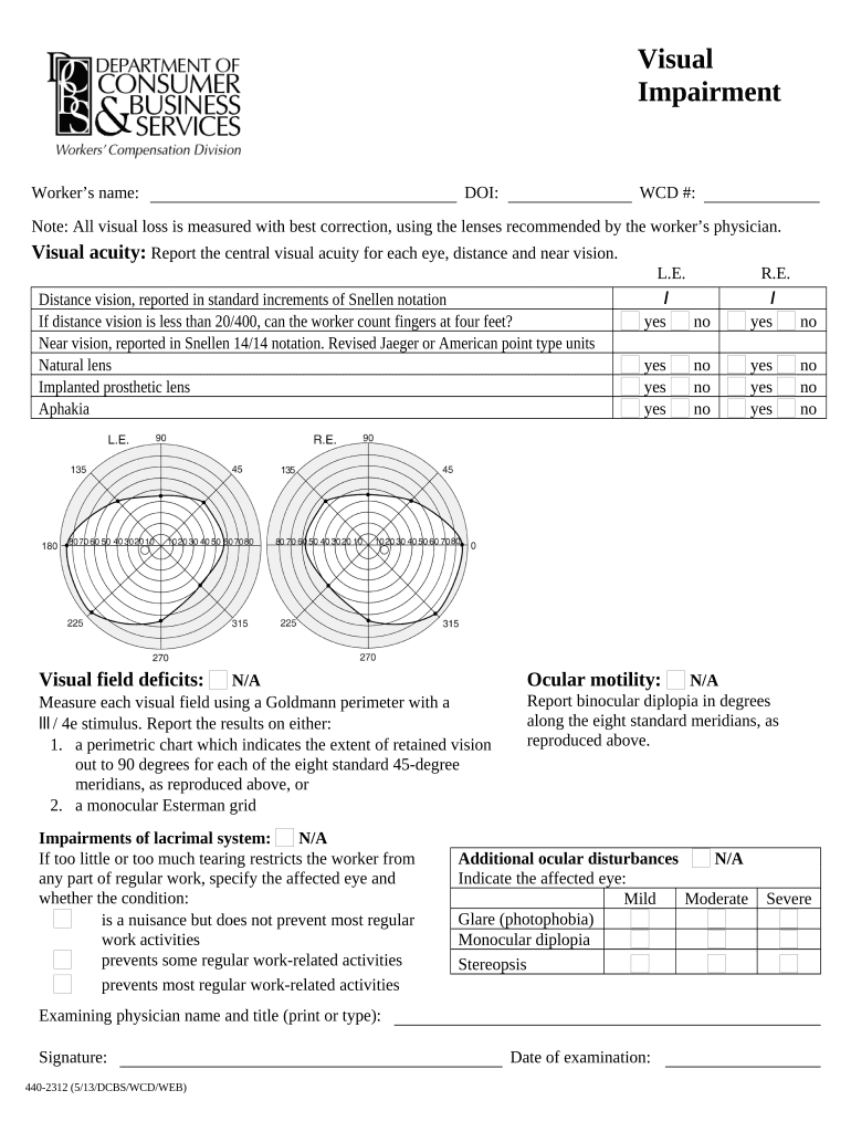 Visual Impairment - Oregon Preview on Page 1
