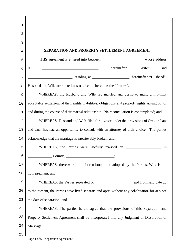 oregon separation Preview on Page 1