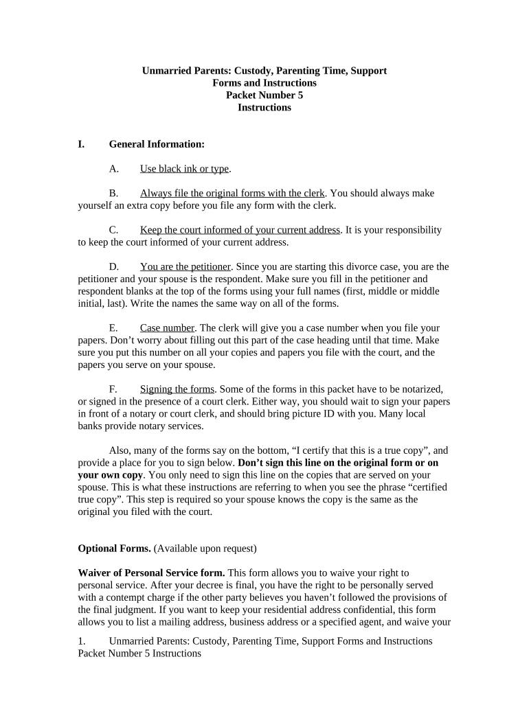 oregon child custody laws for unmarried parents Preview on Page 1