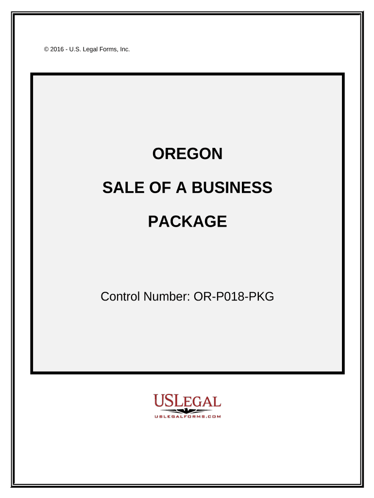 Sale of a Business Package - Oregon Preview on Page 1.