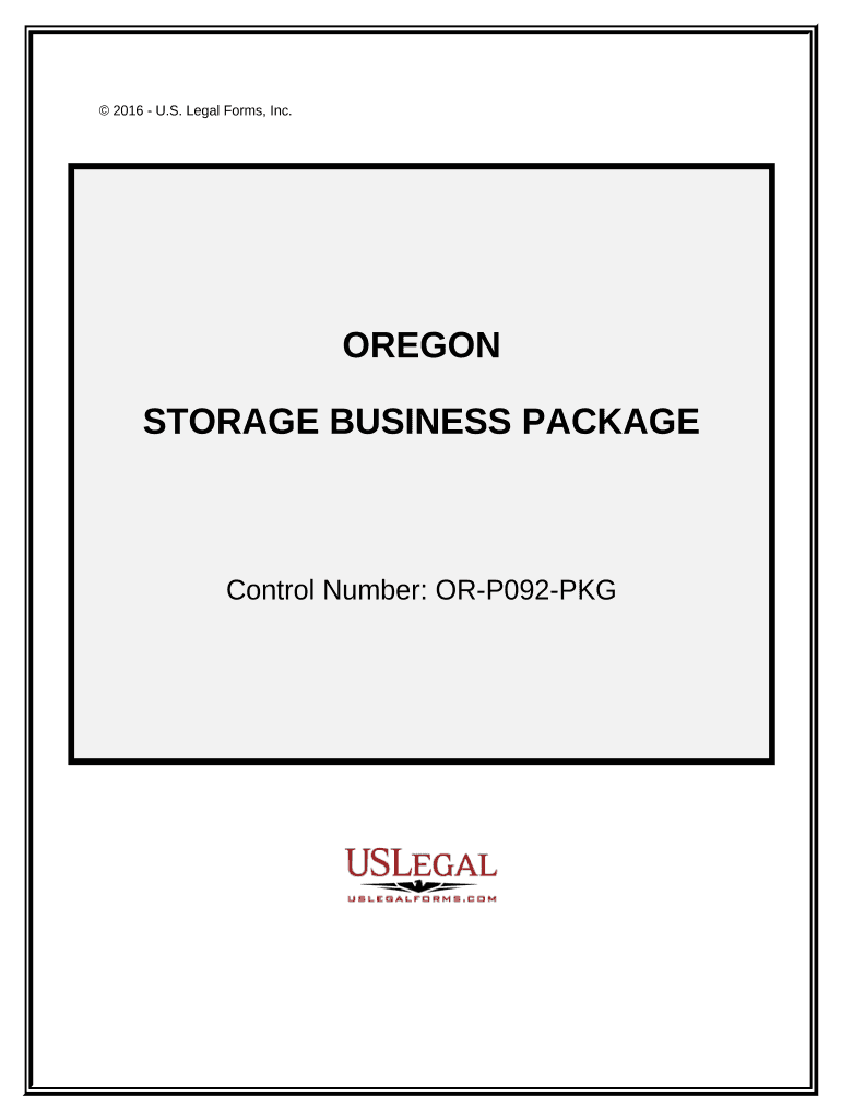 Storage Business Package - Oregon Preview on Page 1
