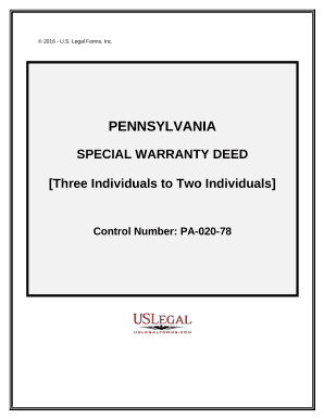 Pa special warranty deed