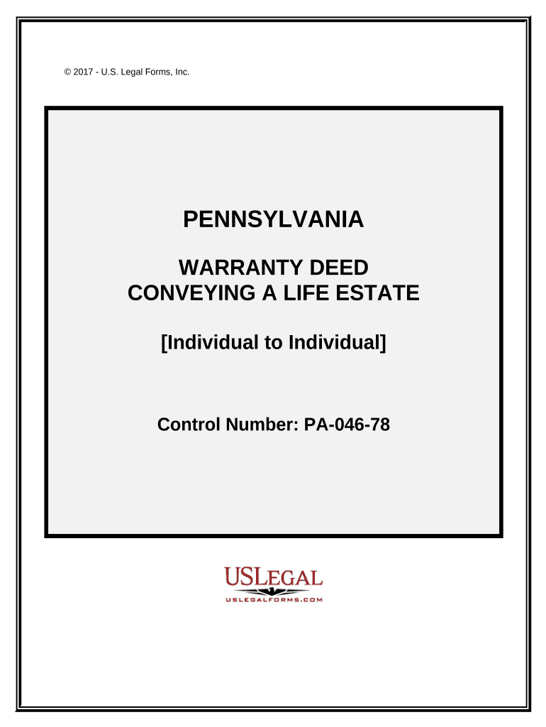 pennsylvania life estate deed form Preview on Page 1
