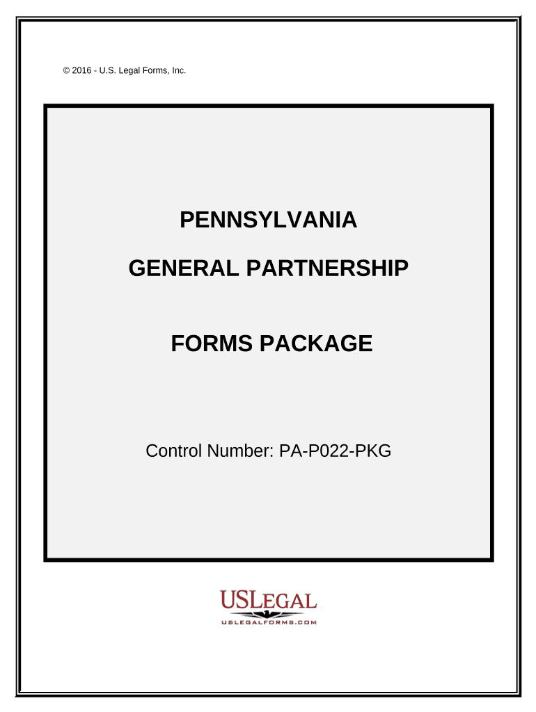 General Partnership Package - Pennsylvania Preview on Page 1