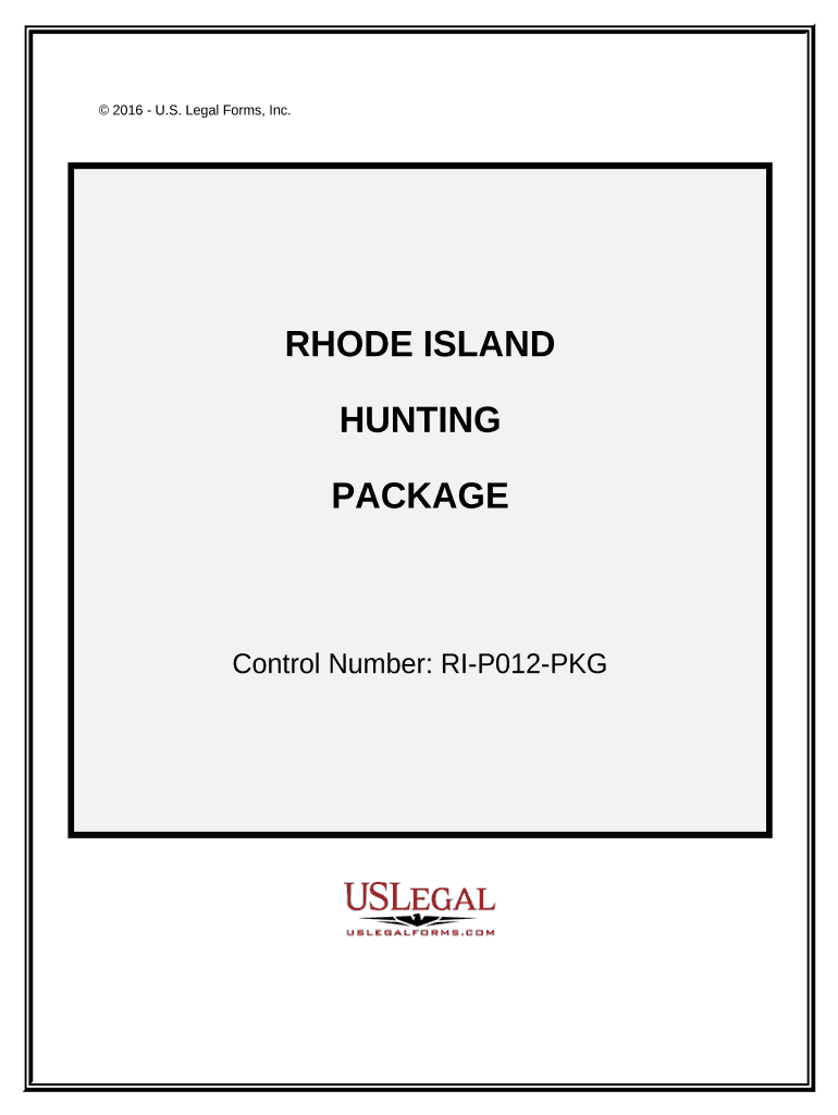 Hunting Forms Package - Rhode Island Preview on Page 1