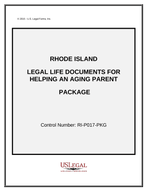 Rhode Island Aging Parent Package