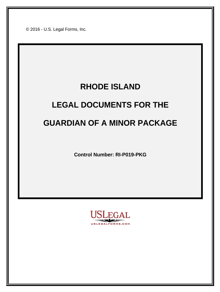 Legal Documents for the Guardian of a Minor Package - Rhode Island Preview on Page 1