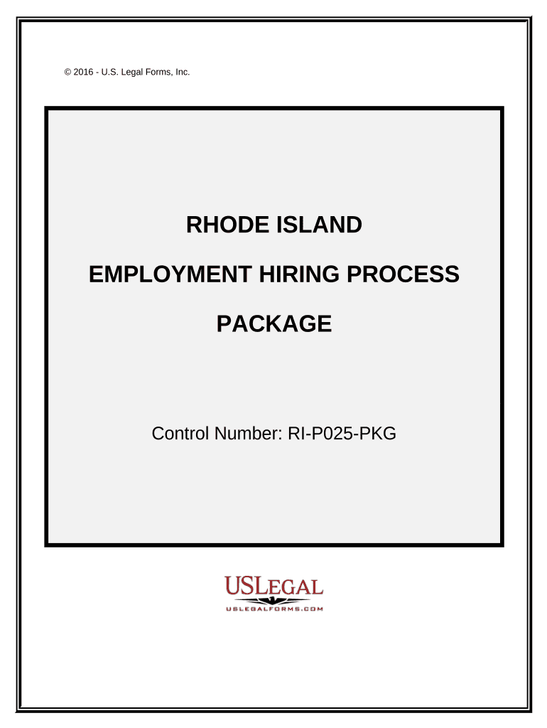 Employment Hiring Process Package - Rhode Island Preview on Page 1.