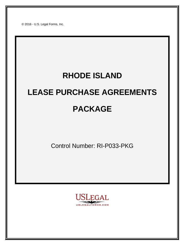 Lease Purchase Agreements Package - Rhode Island Preview on Page 1