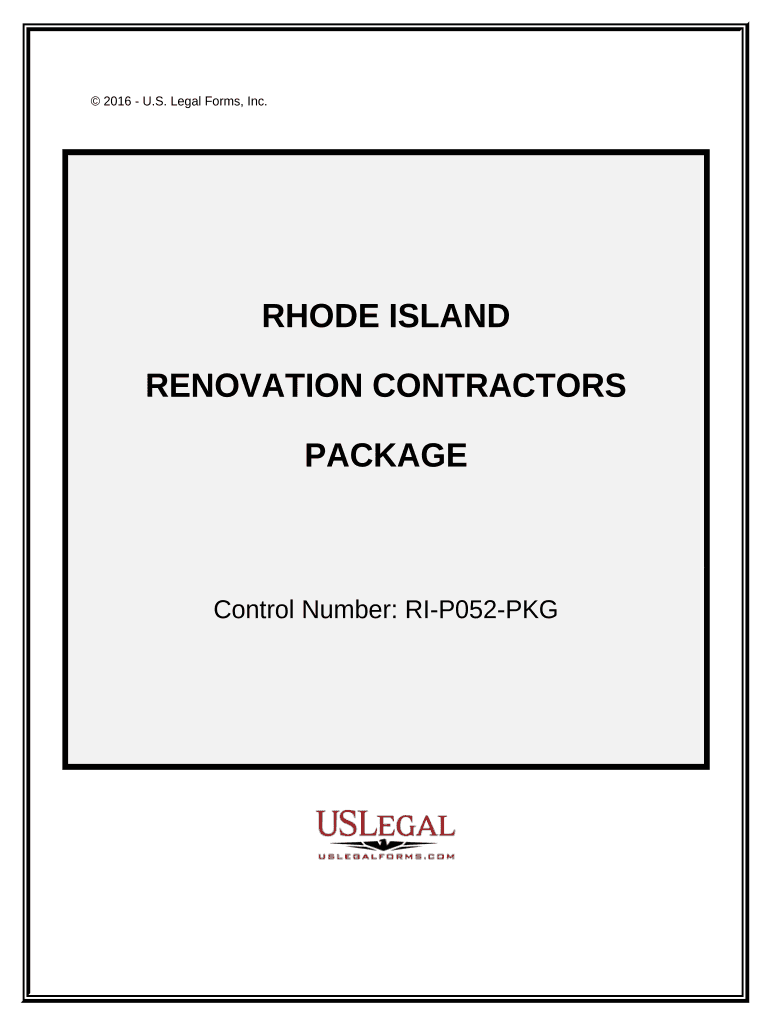 Renovation Contractor Package - Rhode Island Preview on Page 1