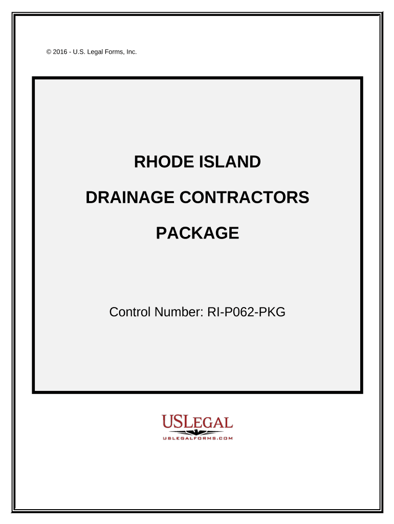 Drainage Contractor Package - Rhode Island Preview on Page 1