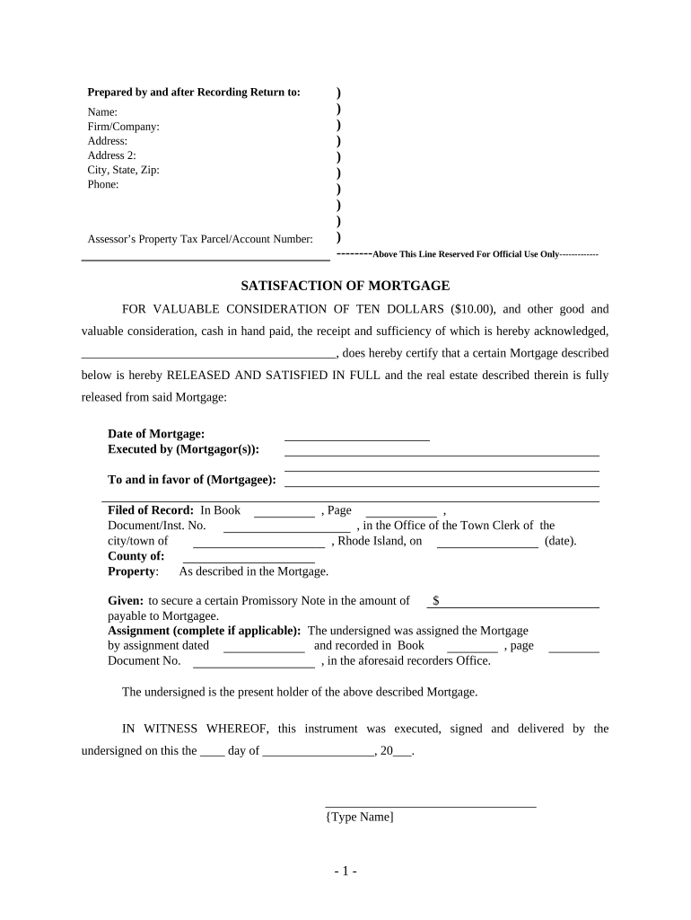 cancellation of mortgage Preview on Page 1