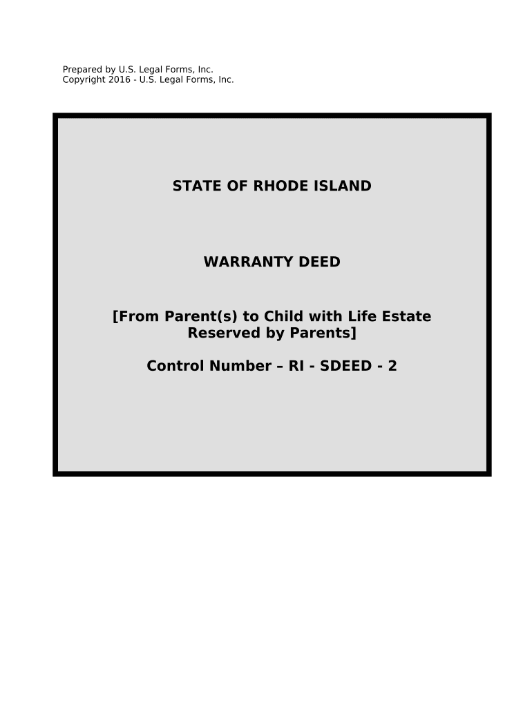 life estate deed form rhode island Preview on Page 1