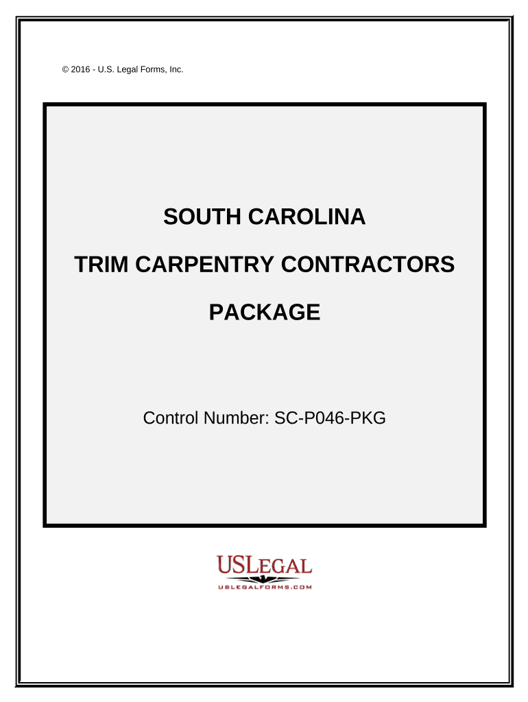 Trim Carpentry Contractor Package - South Carolina Preview on Page 1