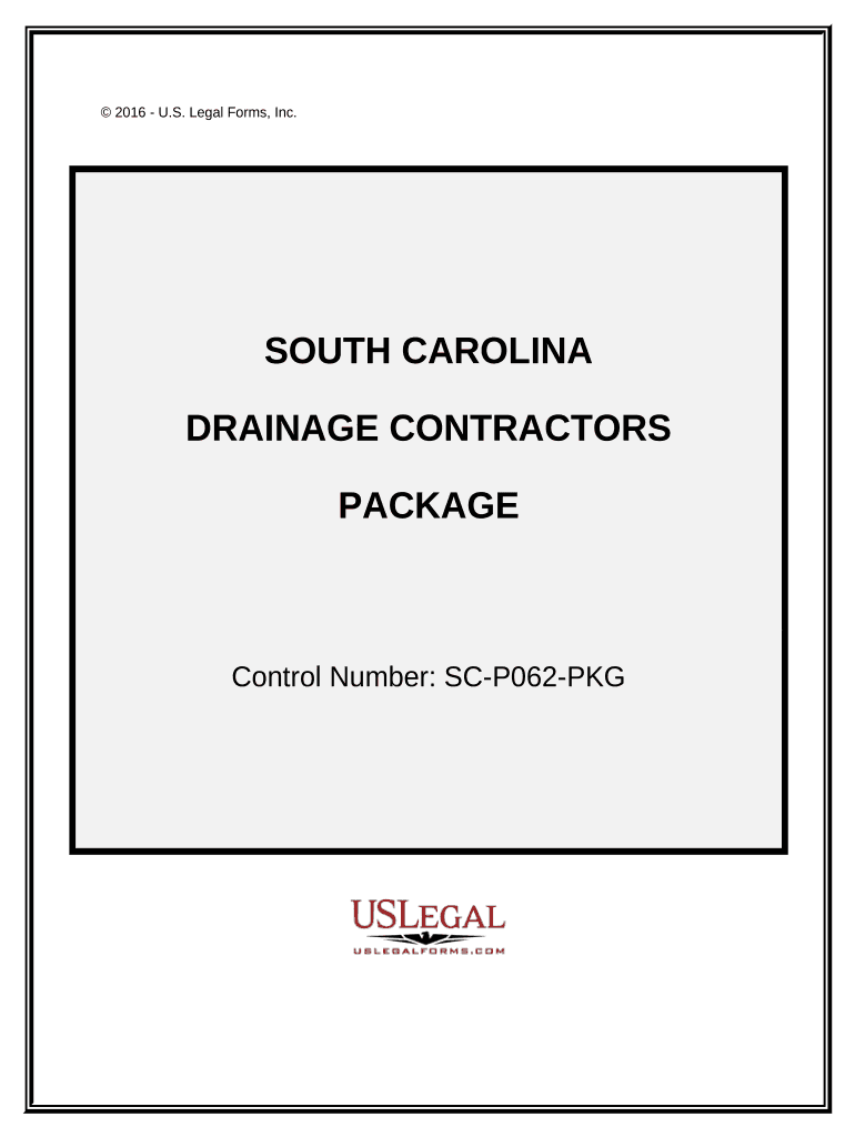 Drainage Contractor Package - South Carolina Preview on Page 1
