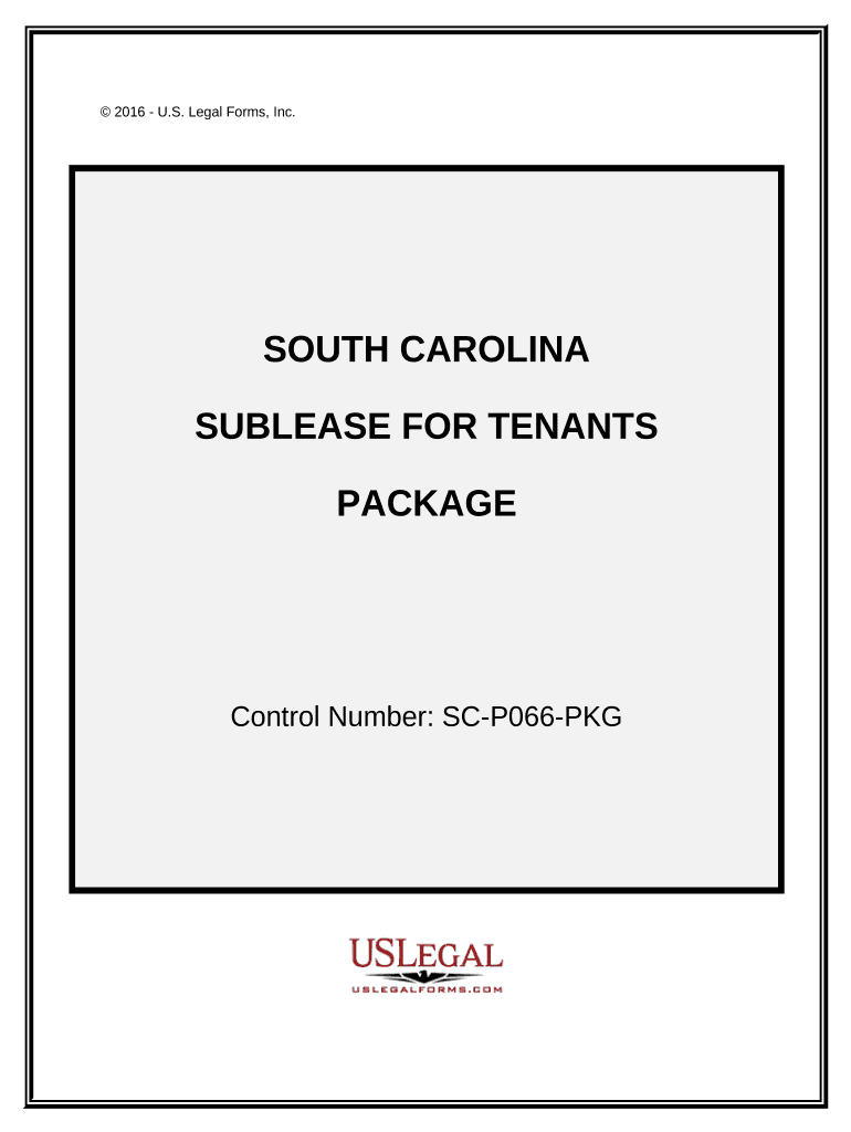 Landlord Tenant Sublease Package - South Carolina Preview on Page 1