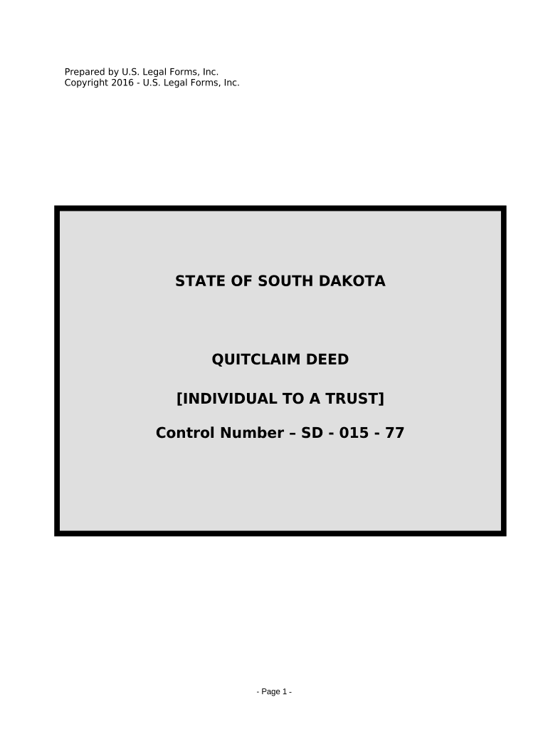 south dakota tod deed form Preview on Page 1