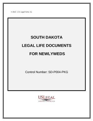 South Dakota Essential Legal Life Documents for Newlyweds