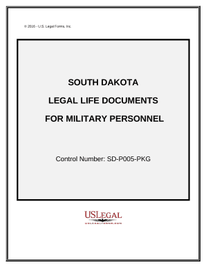 South Dakota Essential Legal Life Documents for Military Personnel