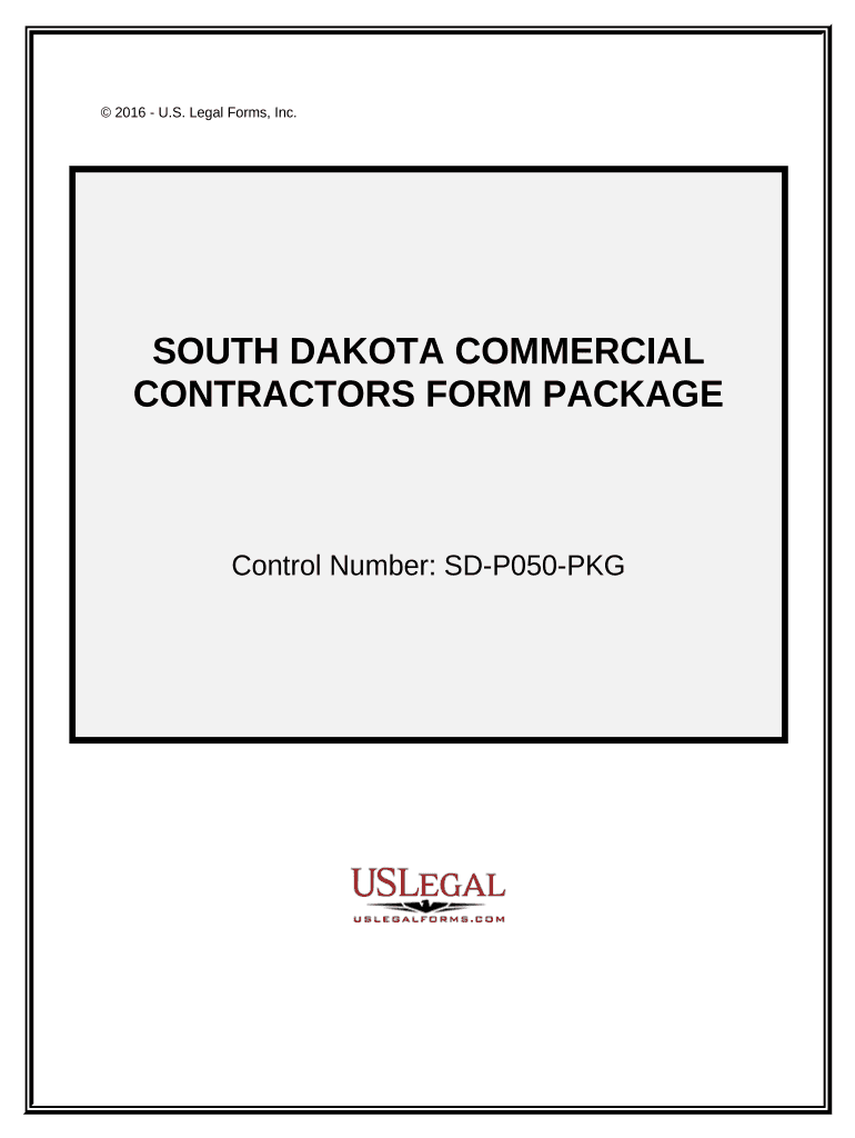 Commercial Contractor Package - South Dakota Preview on Page 1