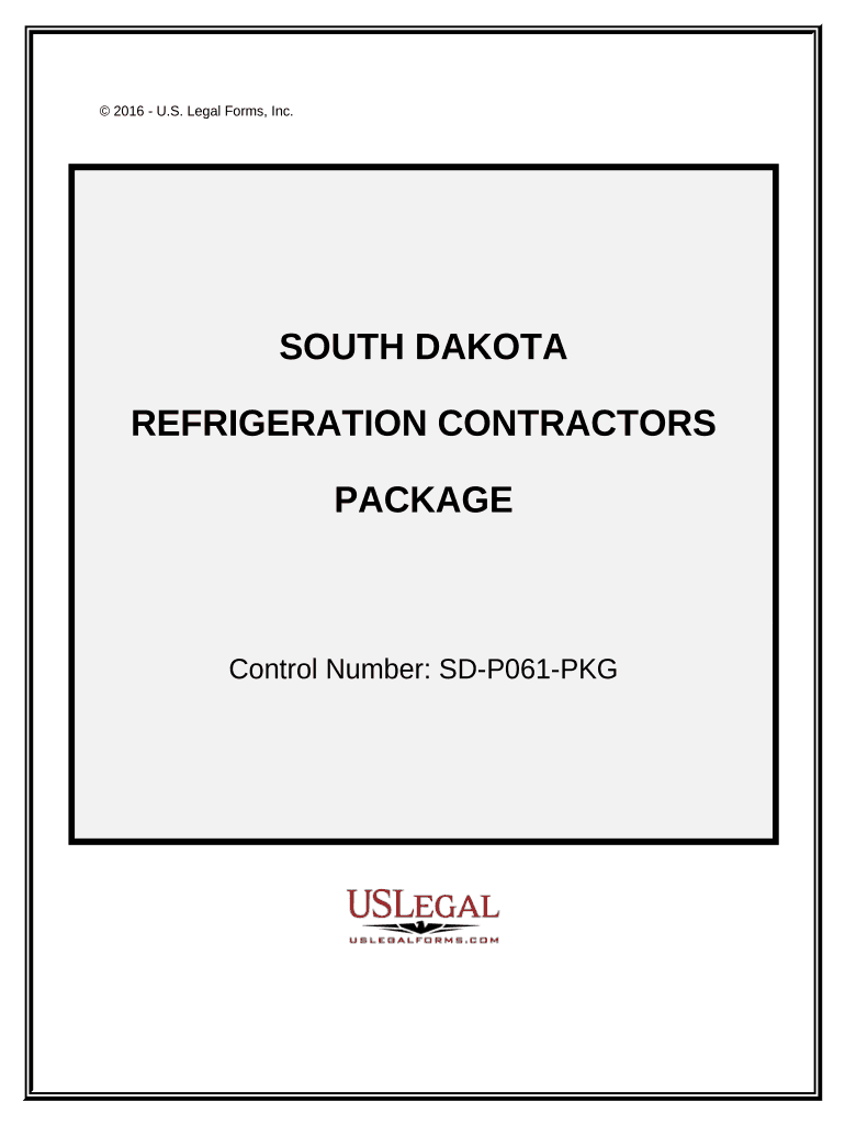 Refrigeration Contractor Package - South Dakota Preview on Page 1