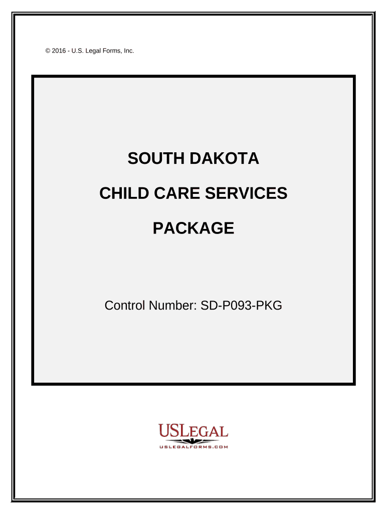 Child Care Services Package - South Dakota Preview on Page 1