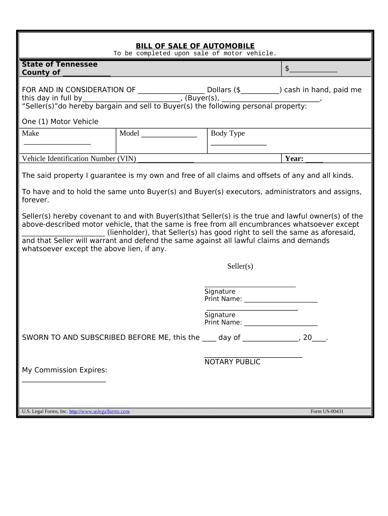 bill of sale and odometer disclosure statement Preview on Page 1