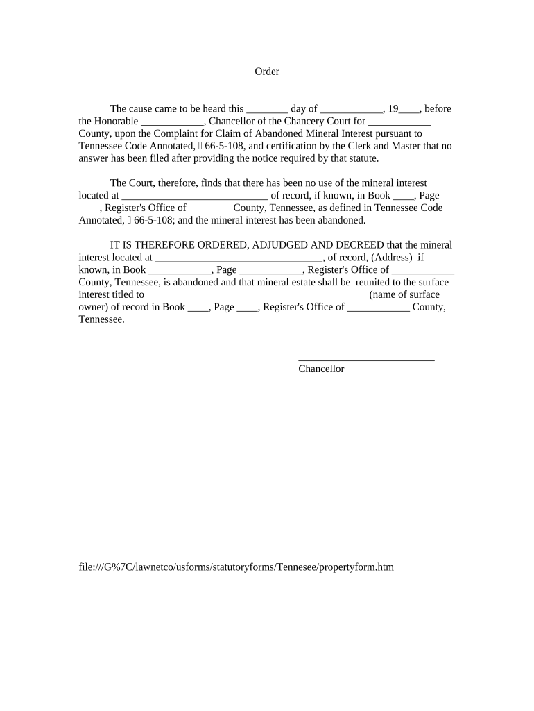 mineral rights in tennessee Preview on Page 1