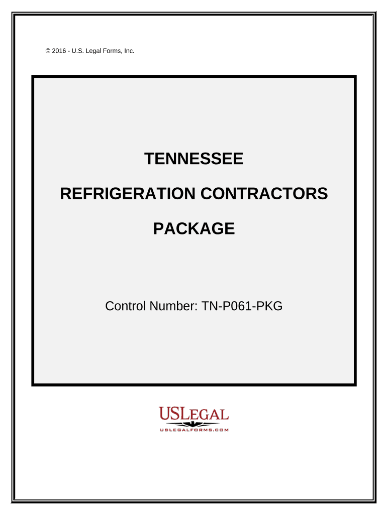 Refrigeration Contractor Package - Tennessee Preview on Page 1