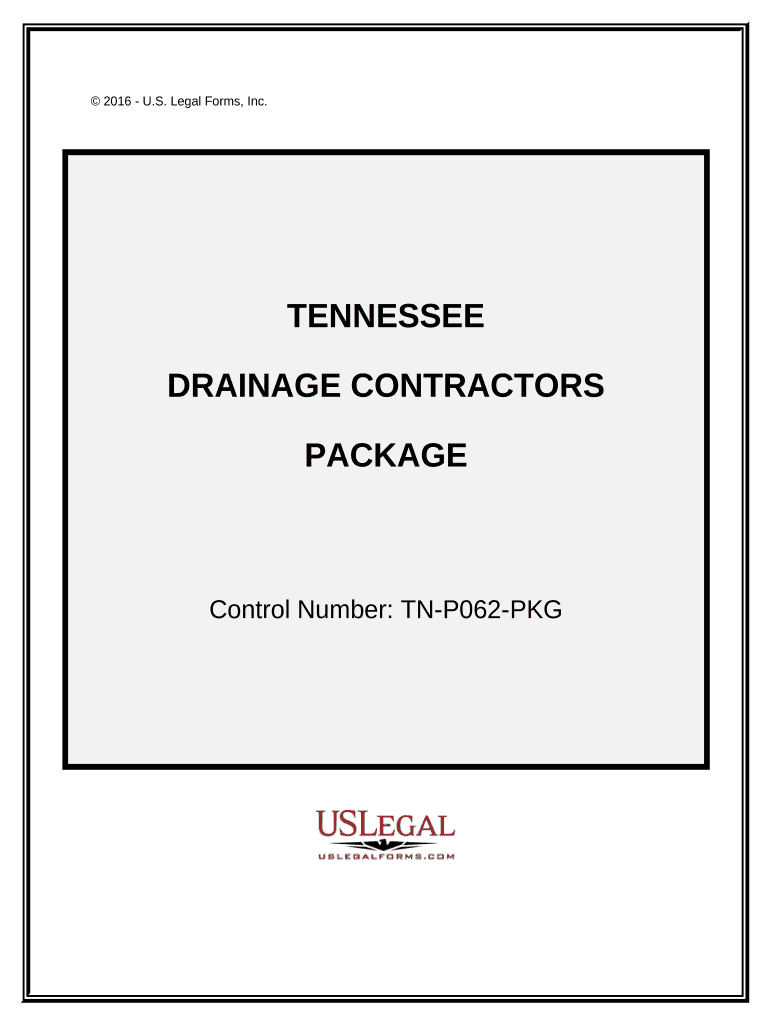 Drainage Contractor Package - Tennessee Preview on Page 1