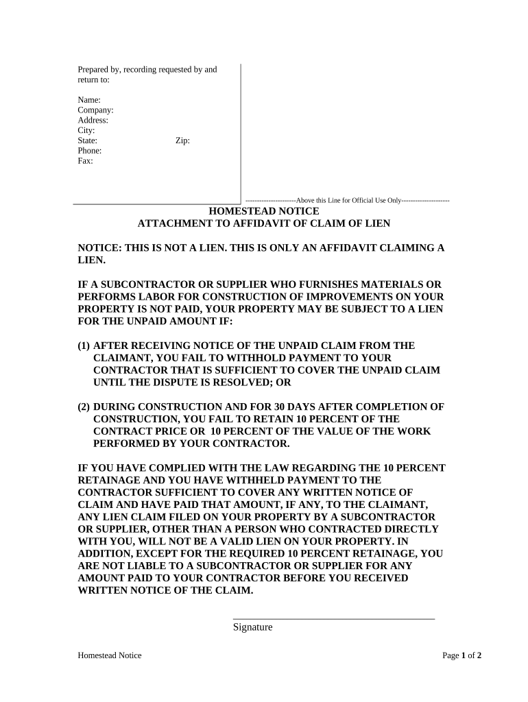 texas homestead Preview on Page 1