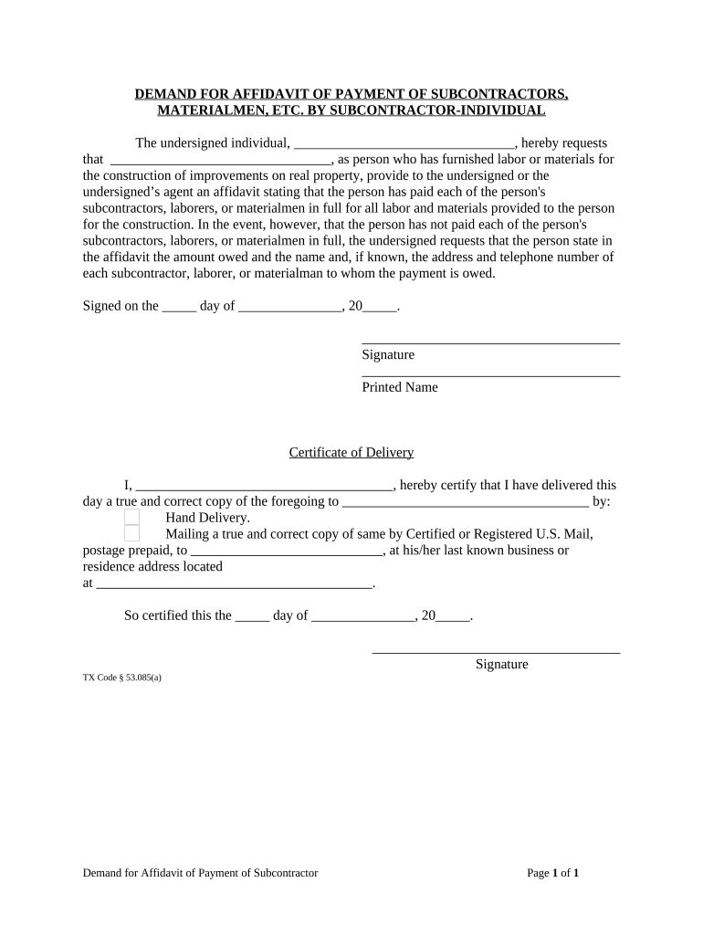 notarized demand letter Preview on Page 1