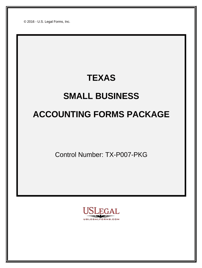 Small Business Accounting Package - Texas Preview on Page 1