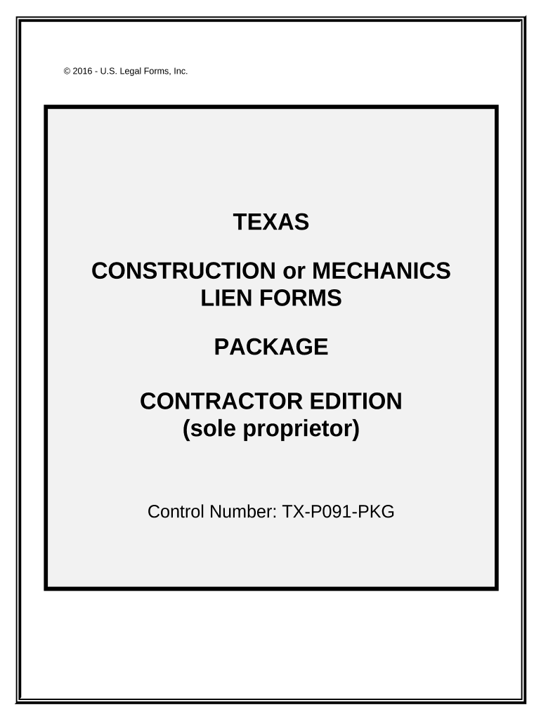 how much does it cost to file a mechanics lien in texas Preview on Page 1