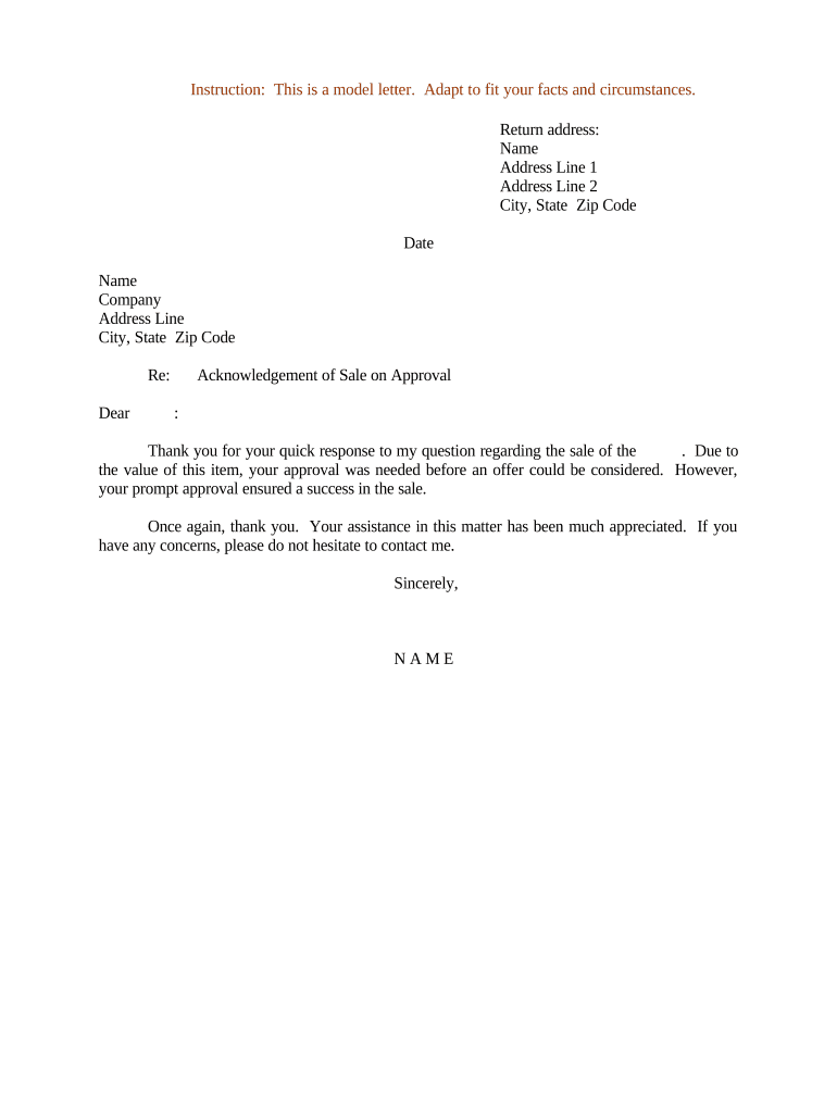 acknowledgement letter Preview on Page 1.