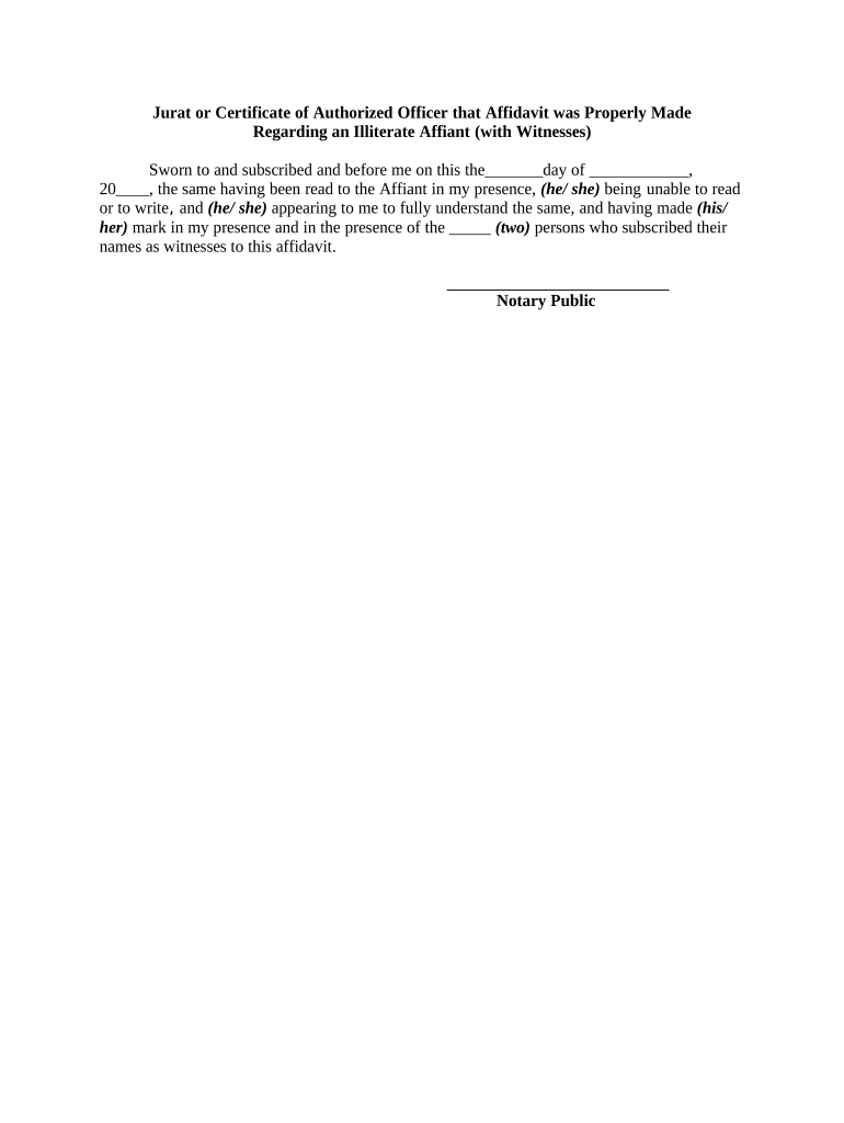 sample of illiterate jurat in nigeria Preview on Page 1