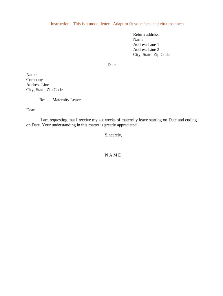 leave letter Preview on Page 1