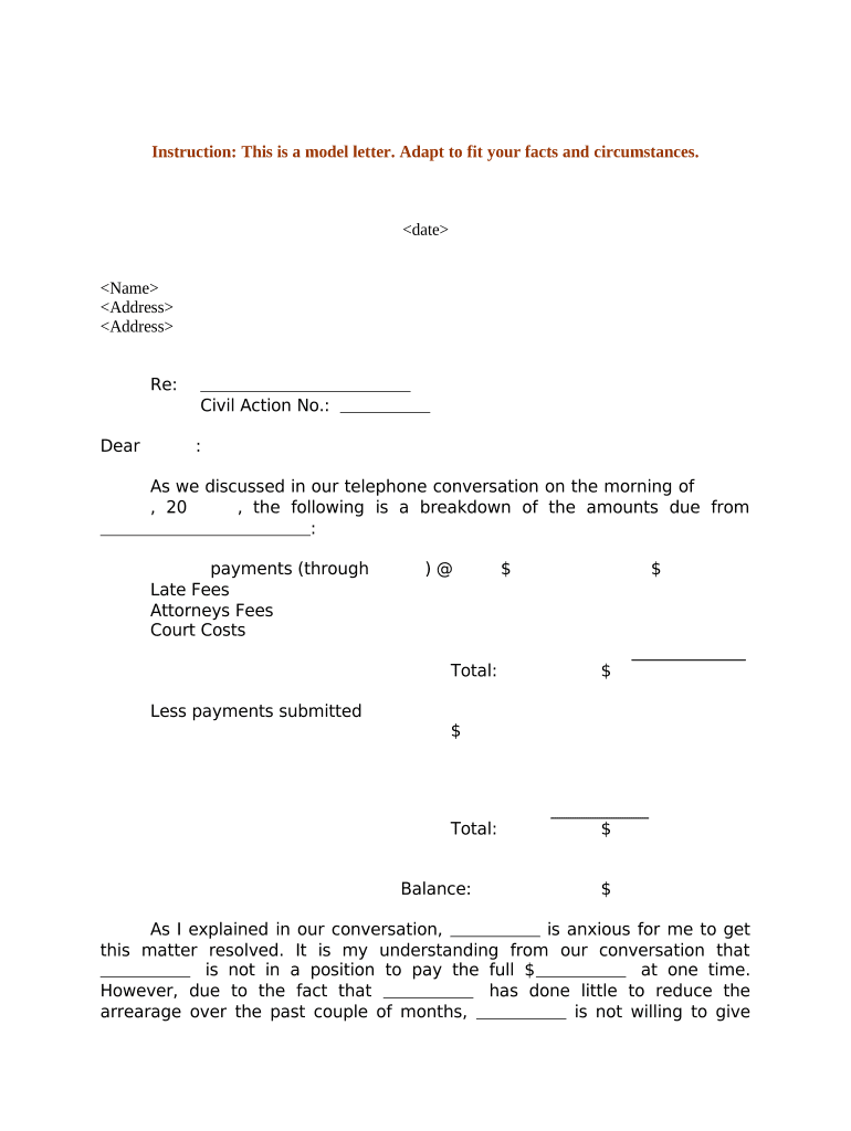 sample letter plaintiff Preview on Page 1