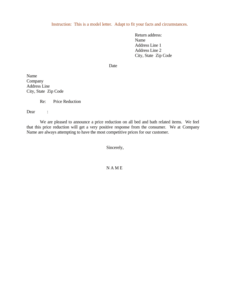 discount letter to customer sample