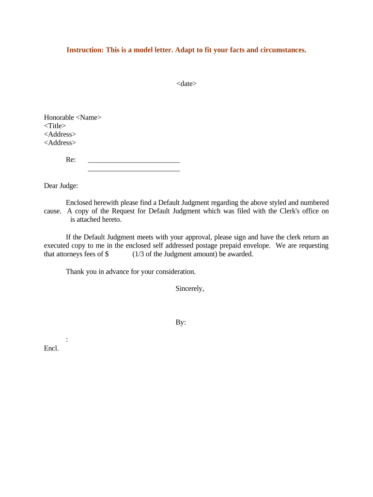 Letter To A Judge Sample