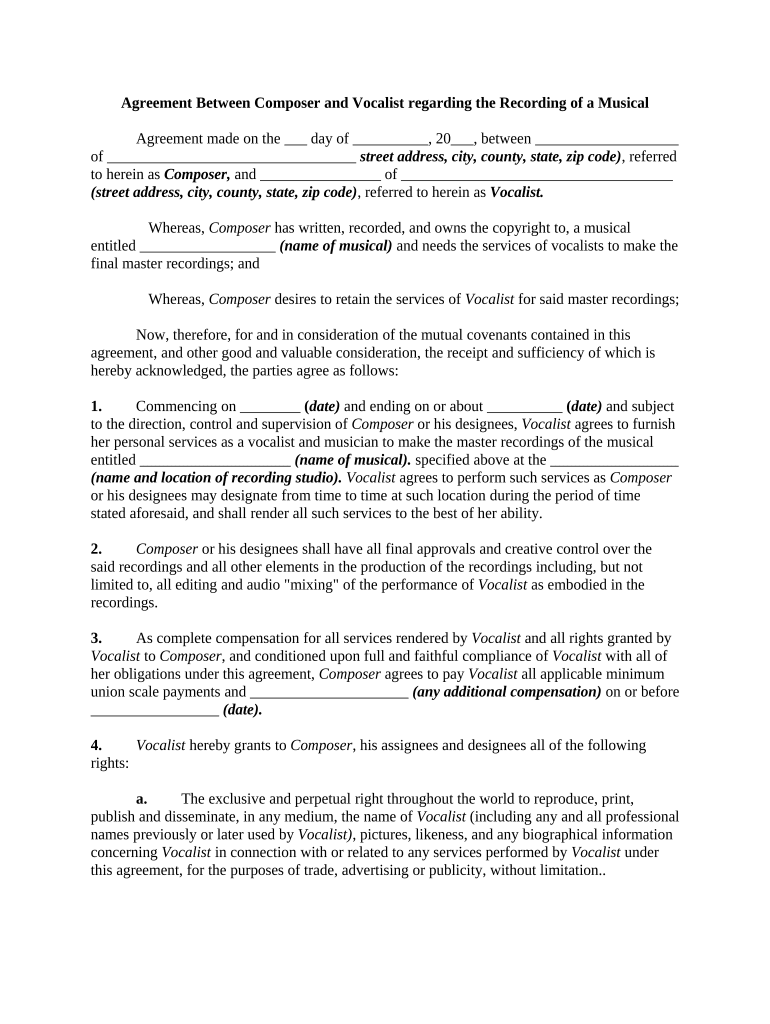 agreement vocalist Preview on Page 1