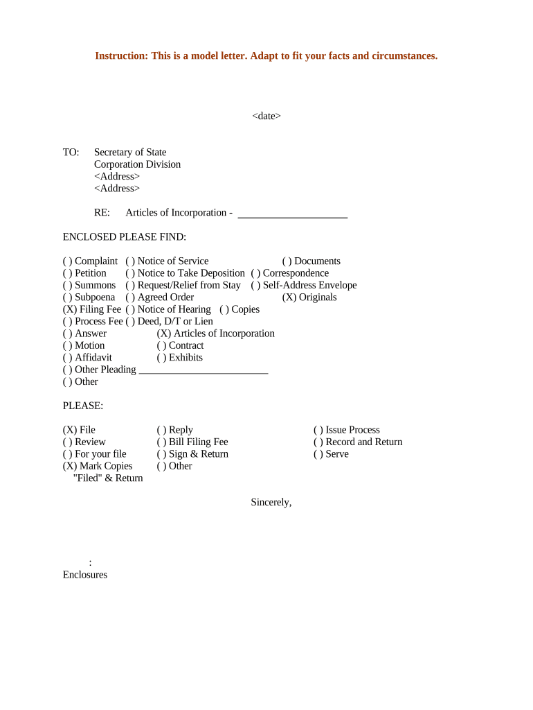 incorporation checklist Preview on Page 1