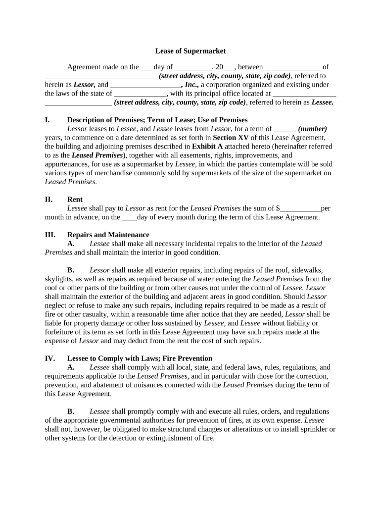 lease real estate form Preview on Page 1