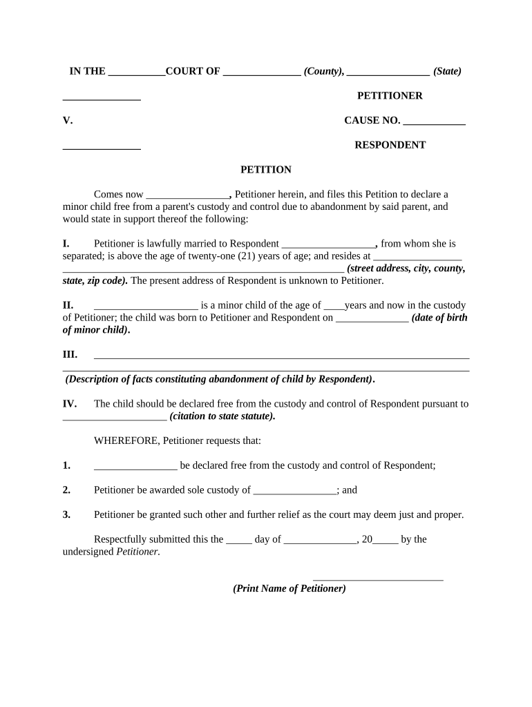 petition child Preview on Page 1