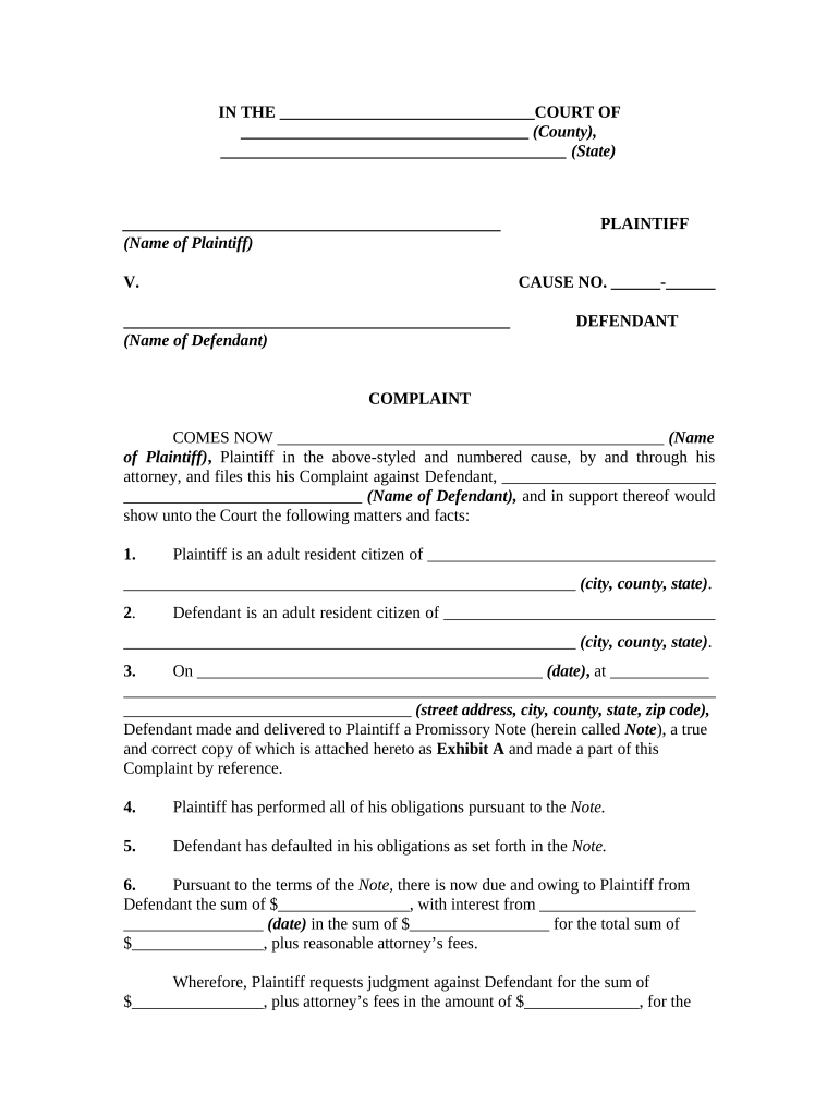 promissory note Preview on Page 1