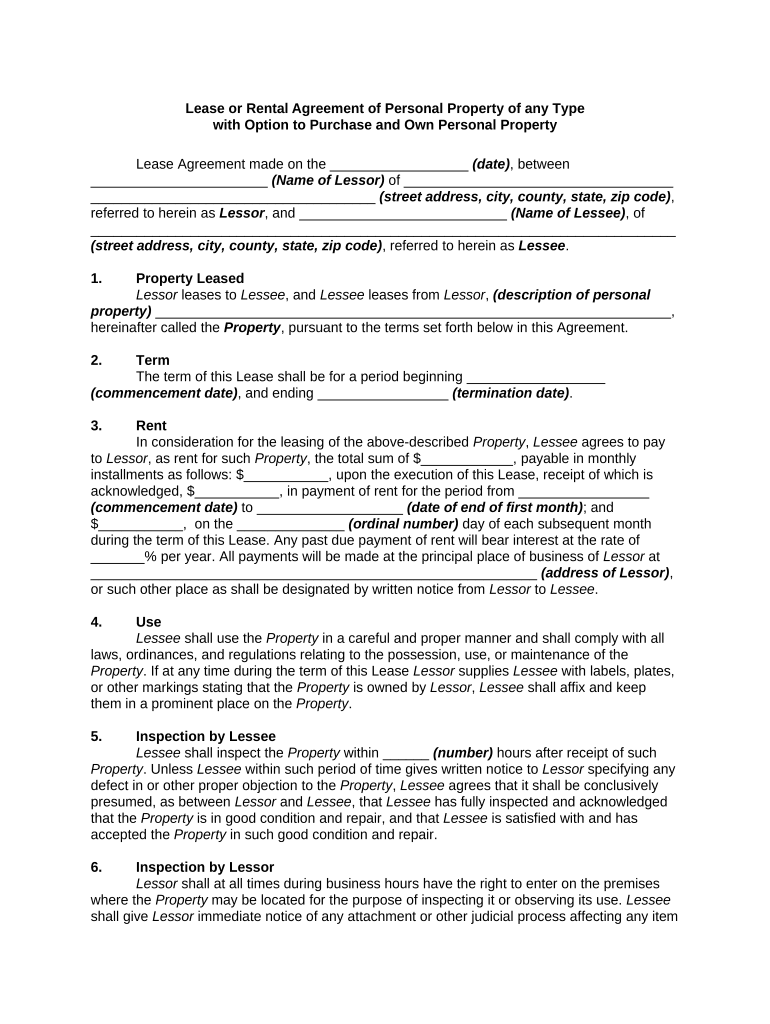 sample contract for house rental Preview on Page 1