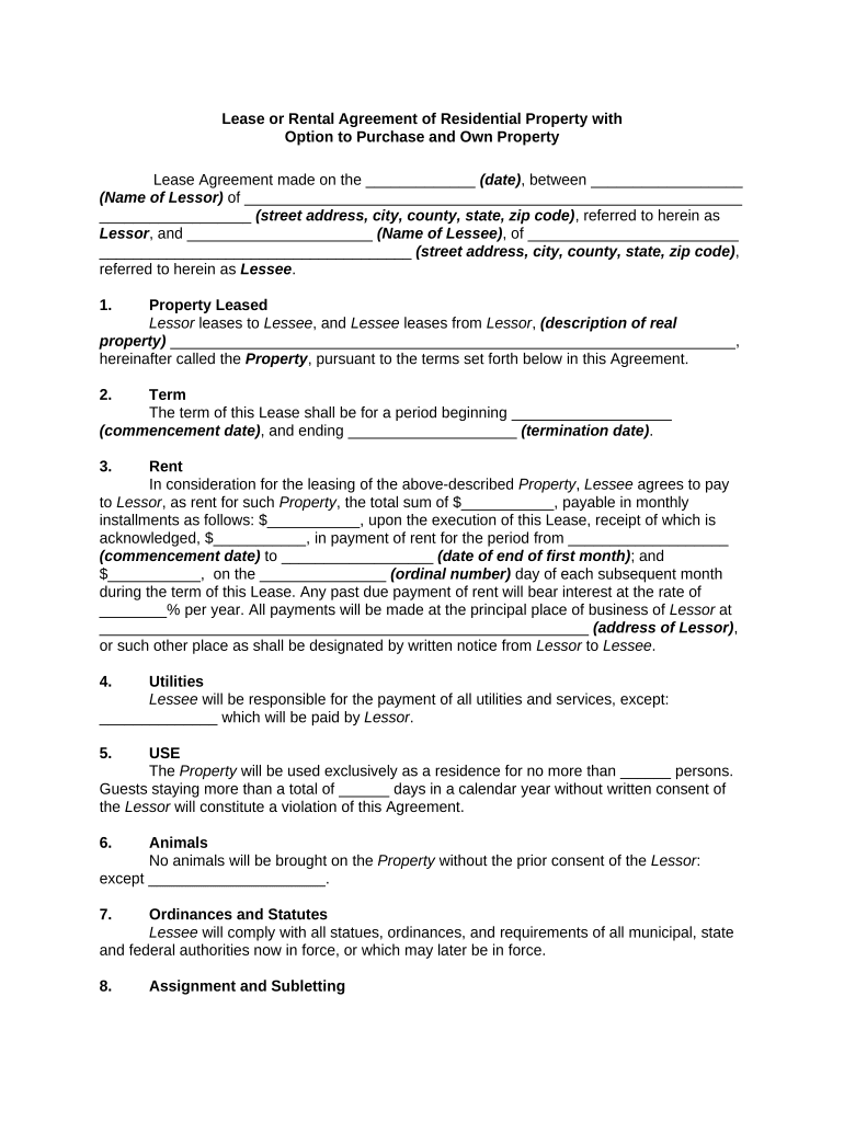 lease rental agreement Preview on Page 1